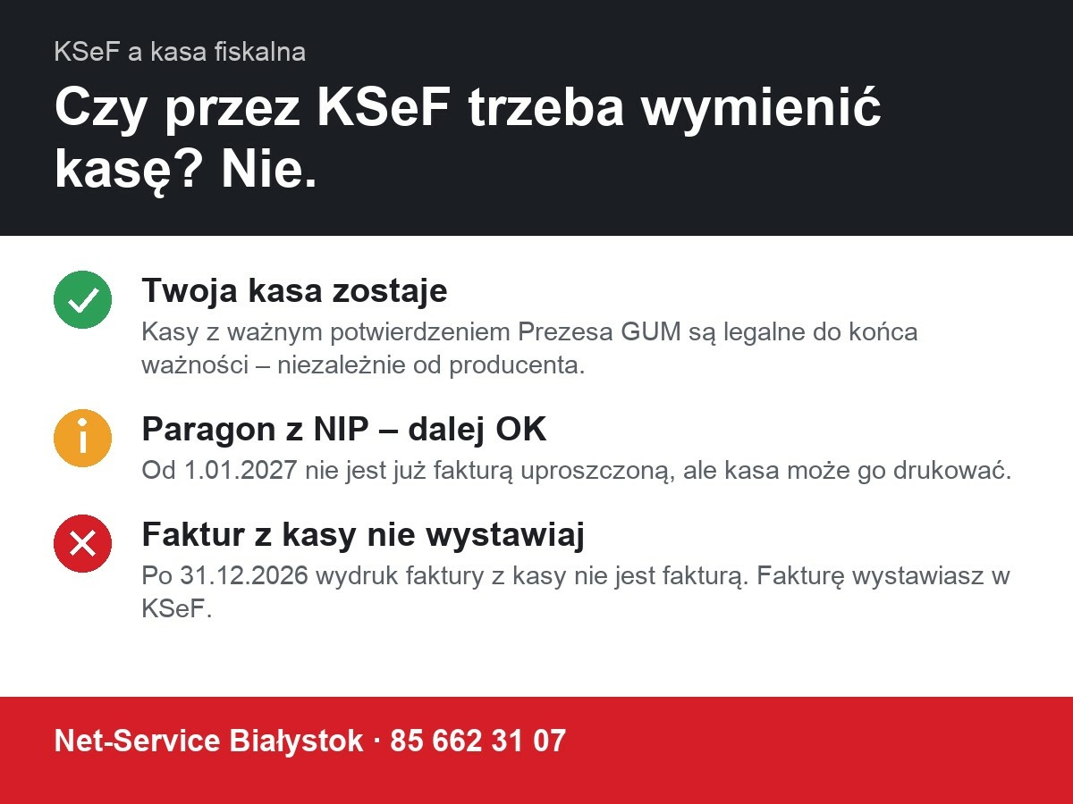 KSeF a kasa fiskalna – trzy najważniejsze zasady